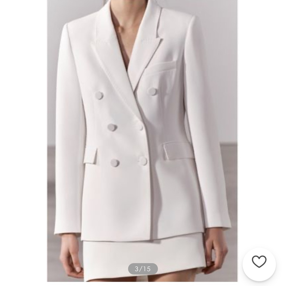 ZARA FITTED JACKET DOUBLE-BREASTED BLAZER